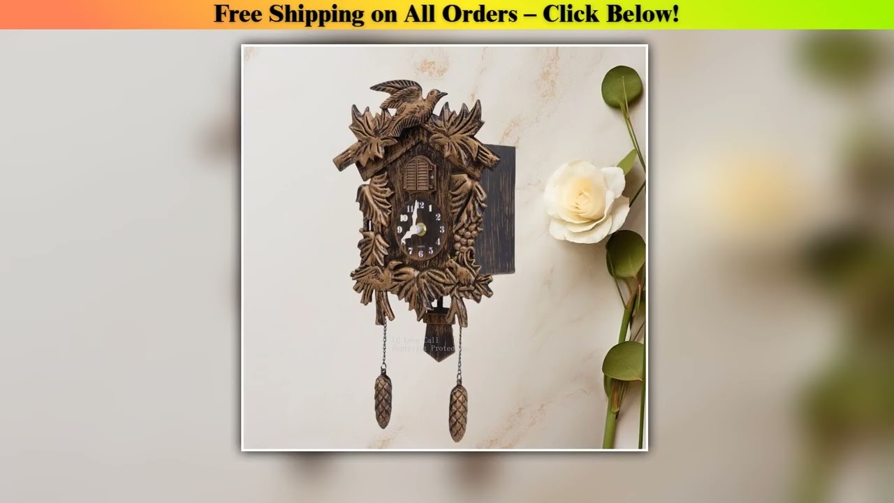14inch Cuckoo Clock Living Room Wall Clock Bird Cuckoo Wall-watch Unicorn Festive Christmas Gift