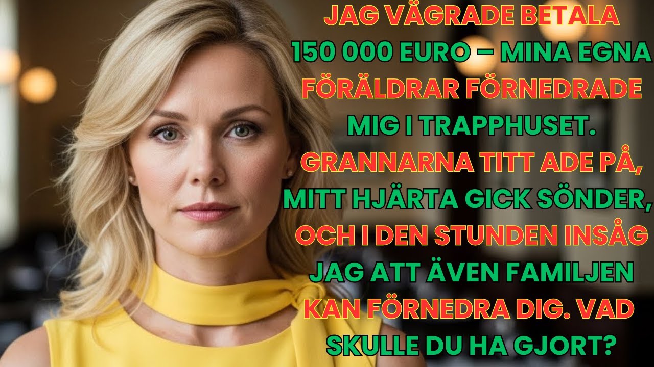 Jag vägrade betala skulden på 150 000 euro – mina föräldrar förnedrade mig i trapphuset