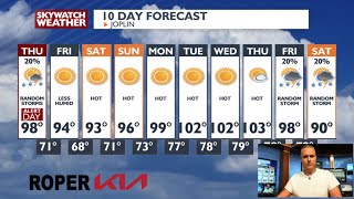 Tracking some scattered thunderstorms for later tonight and a look at your Thursday.