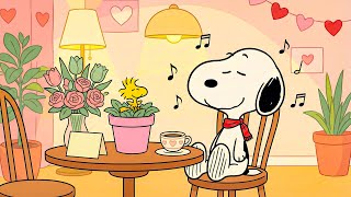 Soothing Valentine Melodies with Snoopy 🌹 Peaceful Jazz for a Loving Morning