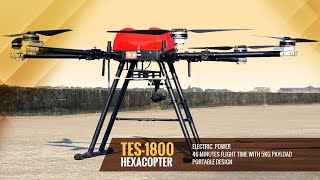 TES-1800 HexaCopter - 46 Minutes Endurance With 5Kg Payload