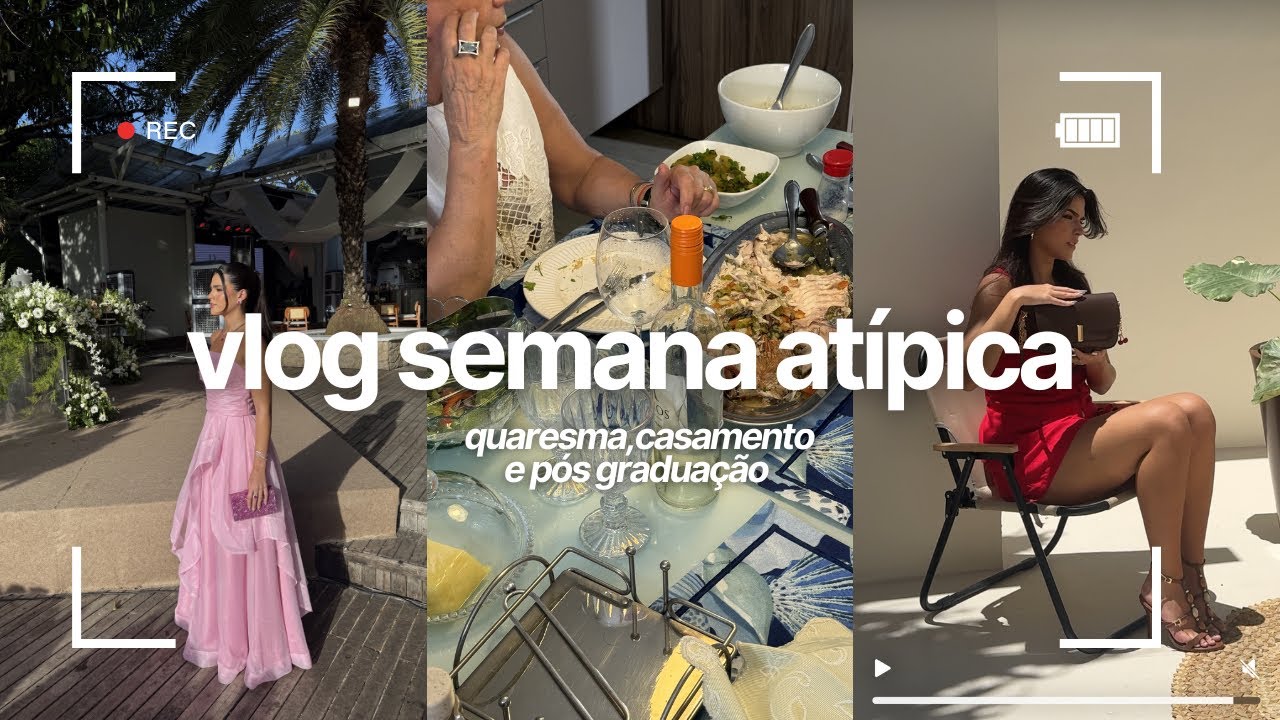 daily vlog:pós graduação,começo de quaresma e casamento do meu irmão