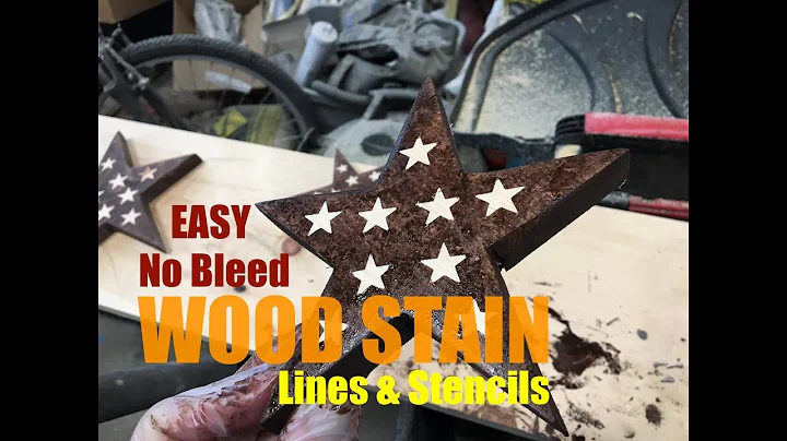 Easy DIY No Bleed Wood Stain lines and stencils