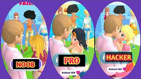 MAX LEVEL IN Makeover Run  💆👗 - NOOB vs PRO vs HACKER - All level games - android,iOS Gameplay
