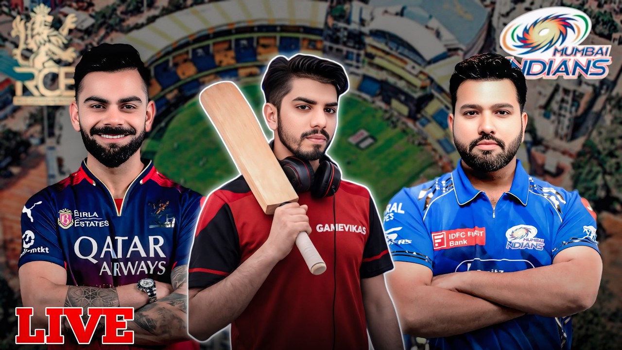 RCB vs MI LIVE 😍 Last Over Thriller | Real Cricket 24 Gameplay | IPL Live Stream
