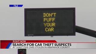 Search for car theft suspects