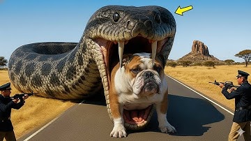 Brave Heroes Save Poor Bulldog From Deadly Giant Mutant Python🐍