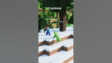 Steve vs Creeper Simulation Blender #minecraft #blenderanimation #blender  #foryou #viralvideo