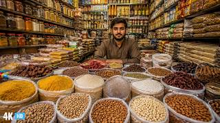 $10 Traditional Grocery Shopping in 4K HDR Faisalabad 🇵🇰 Spices, Almonds, Sago & Local Market Finds