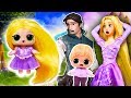 🏰 Hija de RAPUNZEL descubre los PODERES de su CABELLO MAGICO ✨Familia RAPUNZEL- Juguetes Fantásticos