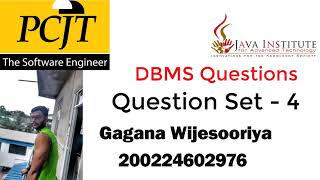Data Base Task 04 |Relationship Between Tables | 1st Year | Java Institute| Gagana Wijesooriya