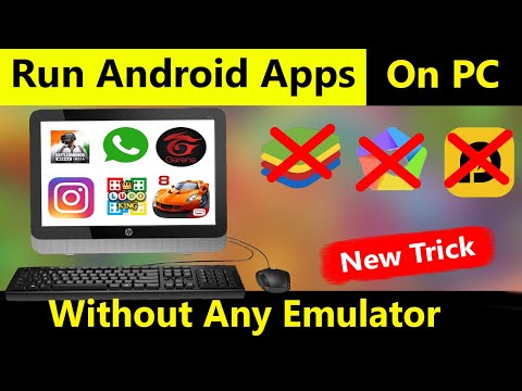How to run android apps on your pc... Without using any software...