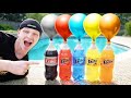 500 WATER BALLOONS vs COKE AND MENTOS EXPLODING!