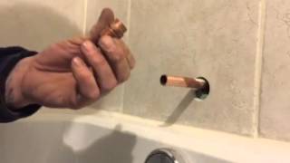 How to measure a copper line to fit a tub spout with threads