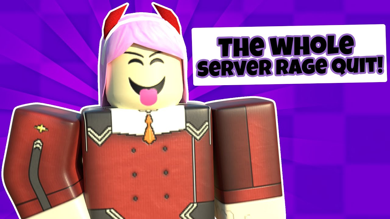 The Whole Server Rage Quit Roblox Arsenal Youtube - rage quit roblox