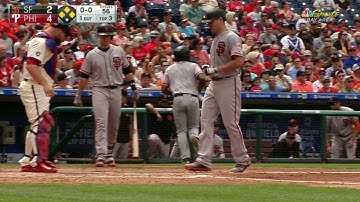 SF@PHI: Belt works a walk to score Moore from third