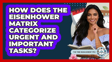 How Does The Eisenhower Matrix Categorize Urgent And Important Tasks? - The Time Management Pro