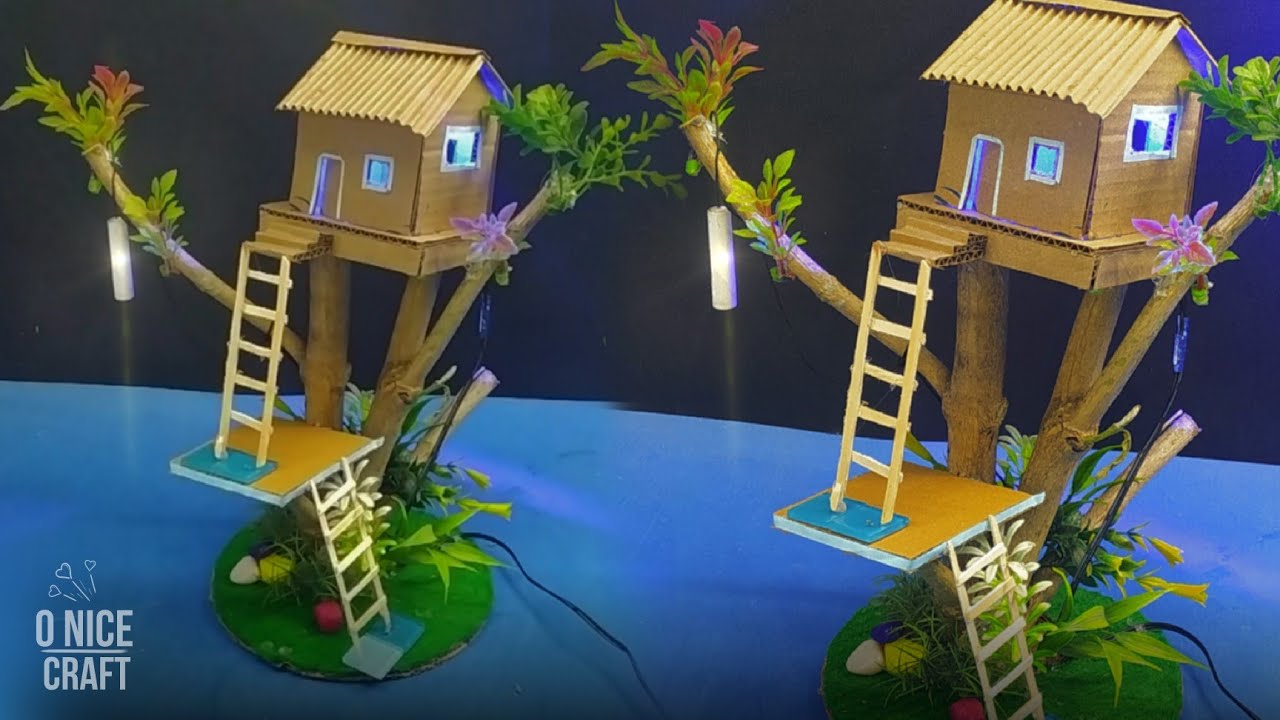 DIY Tree House A House On Tree House On Tree With Cardboard