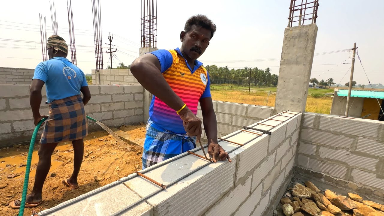 Amazing Construction in wedding hall Sill Plate Construction of ACC Block Wall Technology