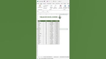 CÓMO COPIAR TABLAS DE EXCEL A WORD