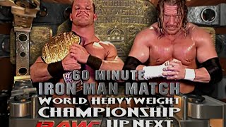 Triple H vs Chris Benoit 60-Minute Iron Man Match for the WHC (Bloody) RAW Jul 26,2004