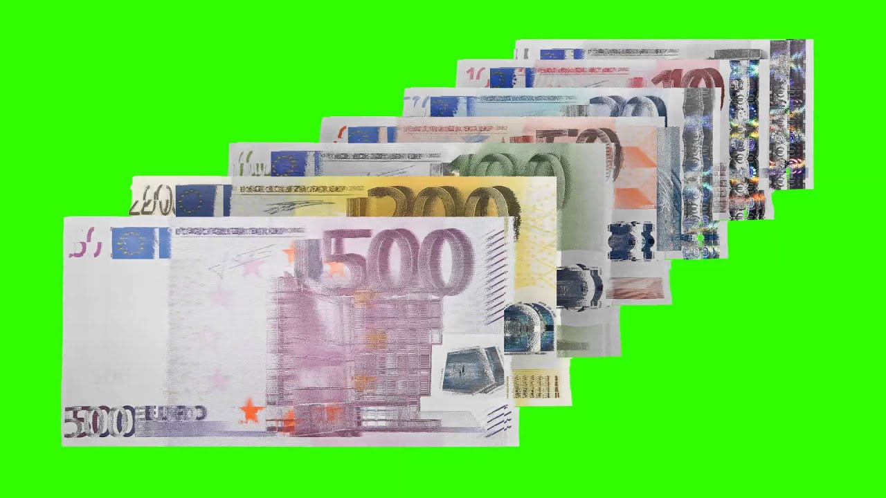 The Euro Currency  - Green Screen Footage