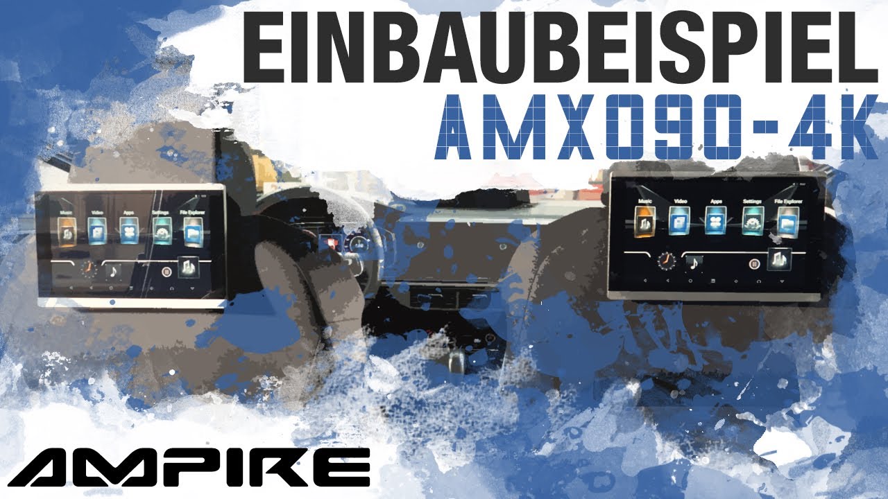 Einbau des AMPIRE AMX0904K Android RearSeatEntertainment Systems in einen VW Polo GTI YouTube