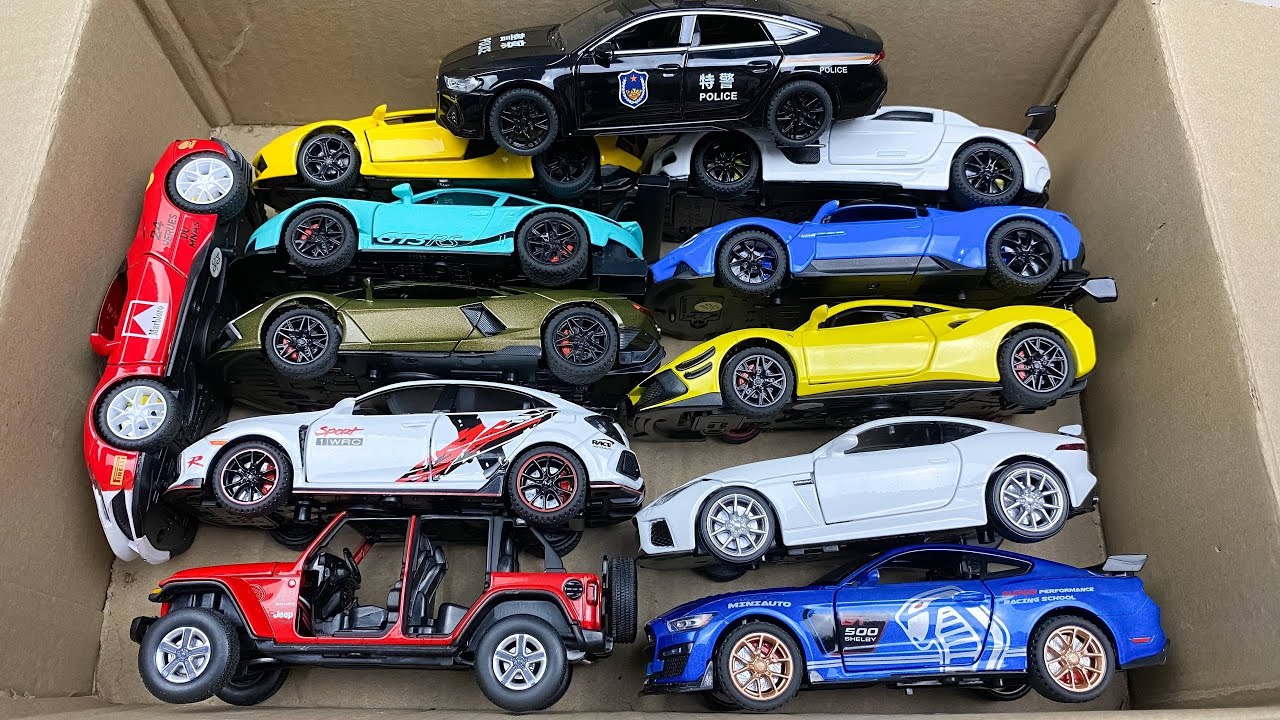 Box Full of Model Cars -Mazda Mx5, Koenigesgg Jesko, Lamborghini Scv12, Byd Yang Wang U8, Toyota Car