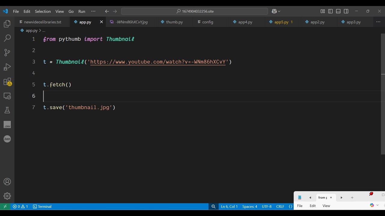 Python Script to Fetch Youtube Thumbnails of Video in Terminal - YouTube