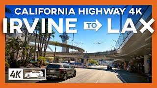 Driving California 405 Freeway - Irvine to LAX - 4K Relaxing Video