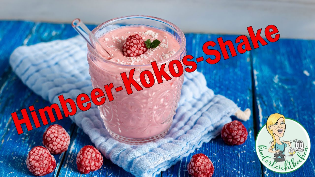 Fruchtiger Himbeer-Kokos-Eis-Shake aus dem Thermomix - YouTube