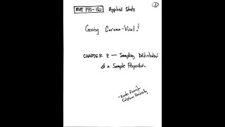 Chapter 8: Sampling Distribution of a Sample Proportion