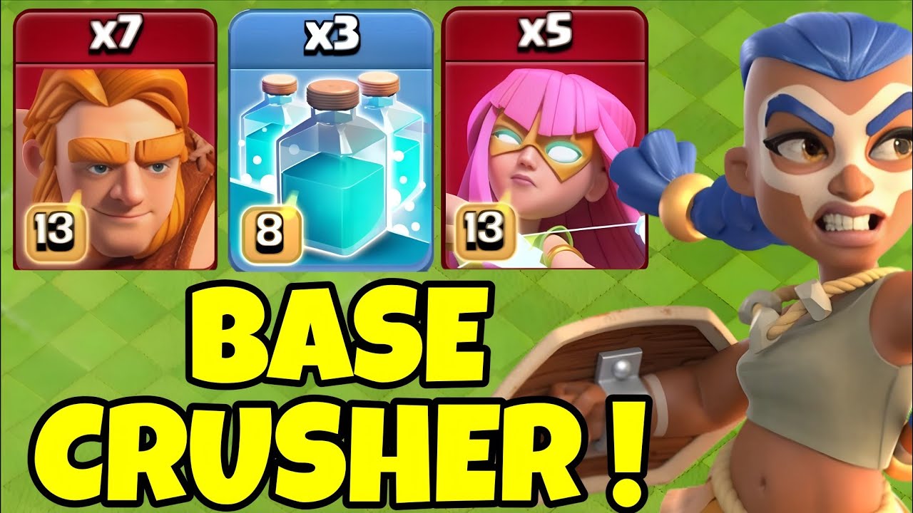 Th17 Super Giant + Super Archer + Tripple Clone Attack Stretegy is Unstoppable!! Th17 Attack ( Coc )