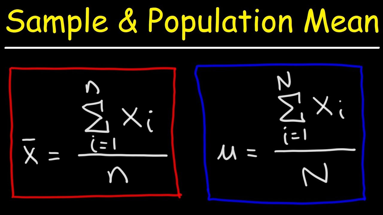 Sample Mean And Population Mean - Statistics