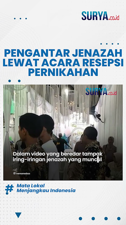 VIRAL! Rombongan Pengantar Jenazah di Gresik Terpaksa Melintasi Tenada Pernikahan saat Acara Resepsi