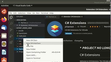 Configure VS Code on Linux for .NET development with the right extensions