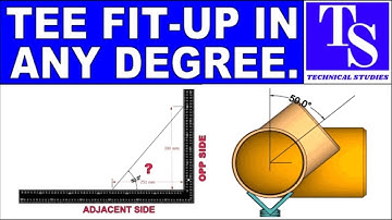 PIPING - How to fit up a tee to an existing pipe, to any degree. Pipe fit up Tutorial for beginners.