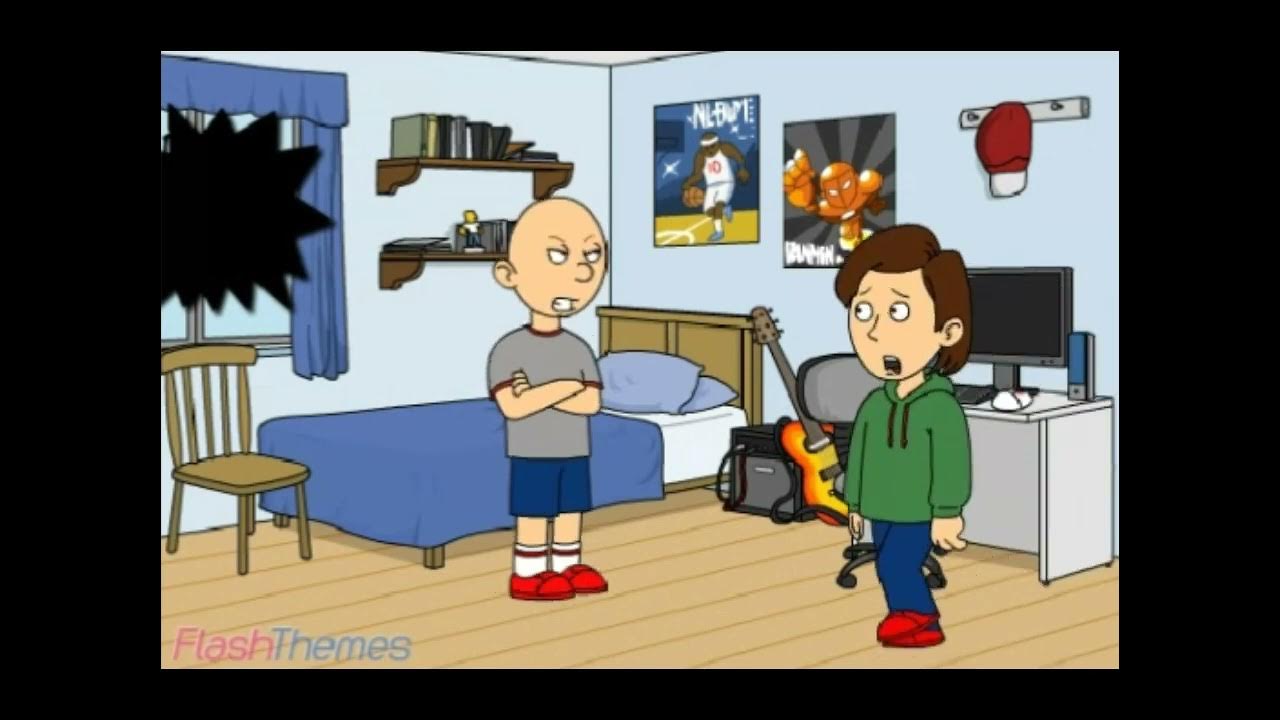 Classic Caillou Throws His Laptop Out The Window/Grounded YouTube