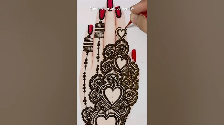 Easy heart shape mehndi design | mehndi | henna #mehndi #mehandi #henna #shorts #new #art #artist