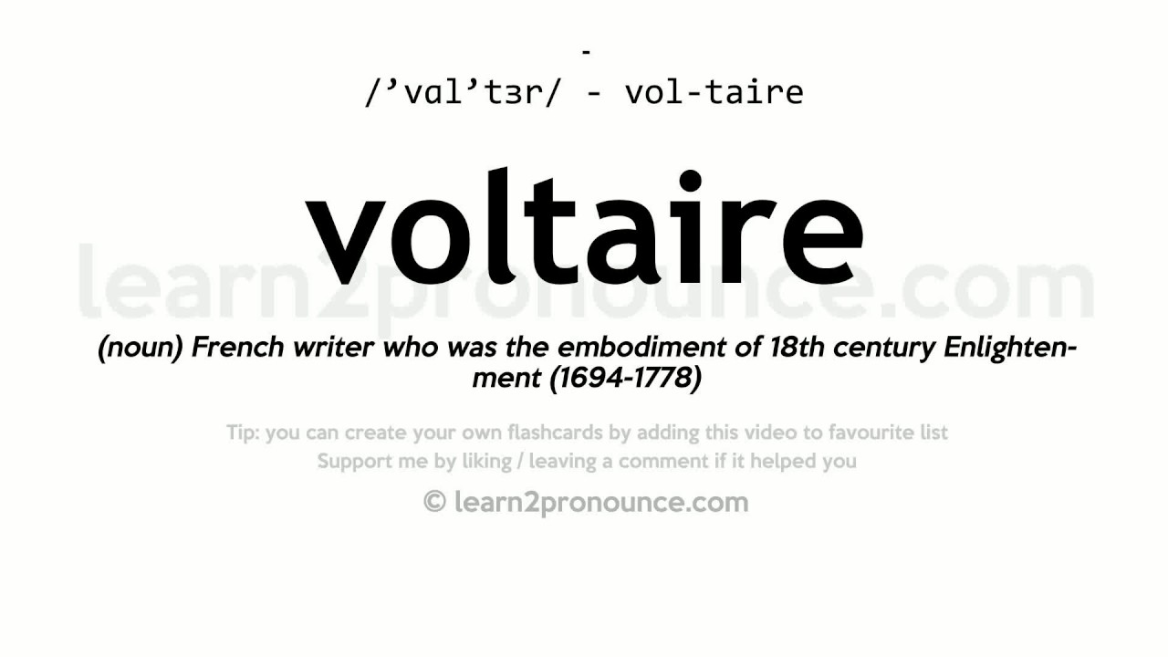 Voltaire pronunciation and definition YouTube