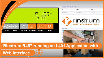 Rinstrum R457 running an L401 Application with Web Interface