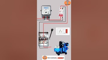 Electric manual changeover switch wiring connection diagram #shorts #wiring #electricalvideos