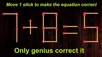 Fix the equation by moving 1 stick #matchstick #puzzle #matches #math #mathpuzzle #riddle #mindtest