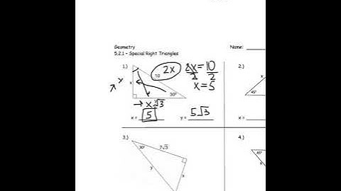 5.2.1 Special Right Triangles