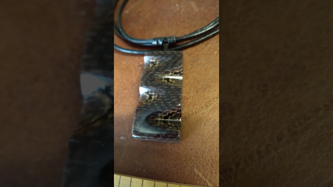 Wool micarta necklace 