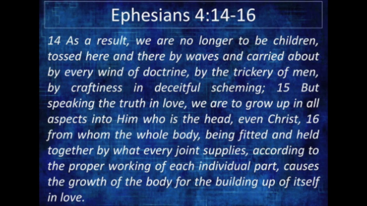 Ephesians 4 14 16 Youtube