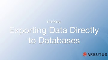 Arbutus Exporting Data Directly