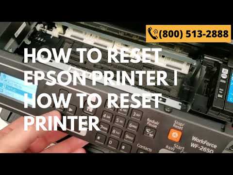 video How to reset Epson printer | How to reset printer