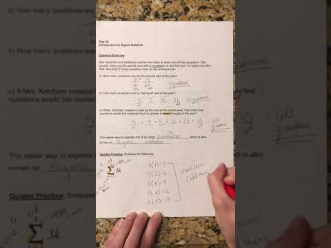 Day 22 introduction to Sigma Notation