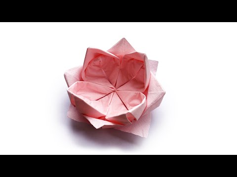 Napkin Lotus folding /Easy Napkin Flower ❤️
